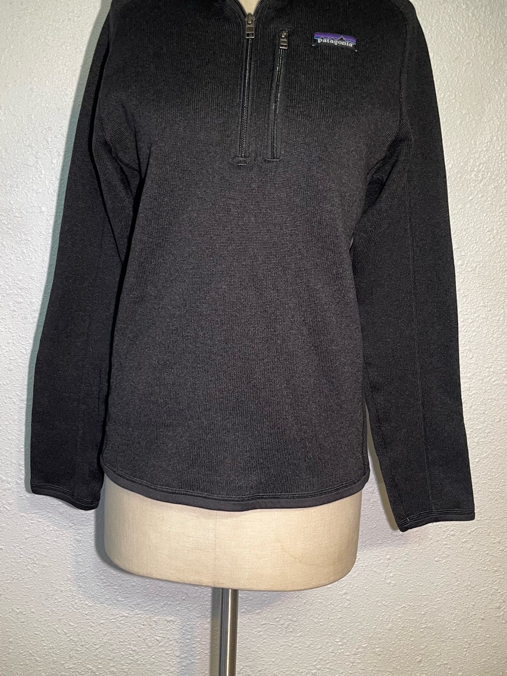 Patagonia men’s better Black Quarter-Zip Fleece Pullover size small - Picture 4 of 6